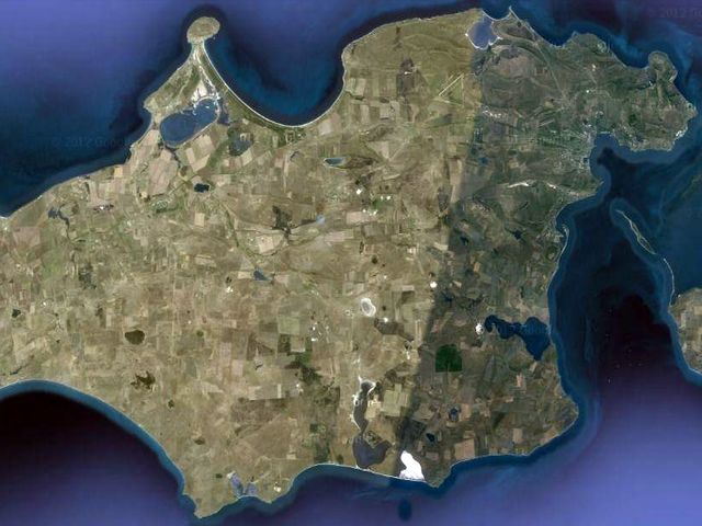 Керченский полуостров. Фото со спутника