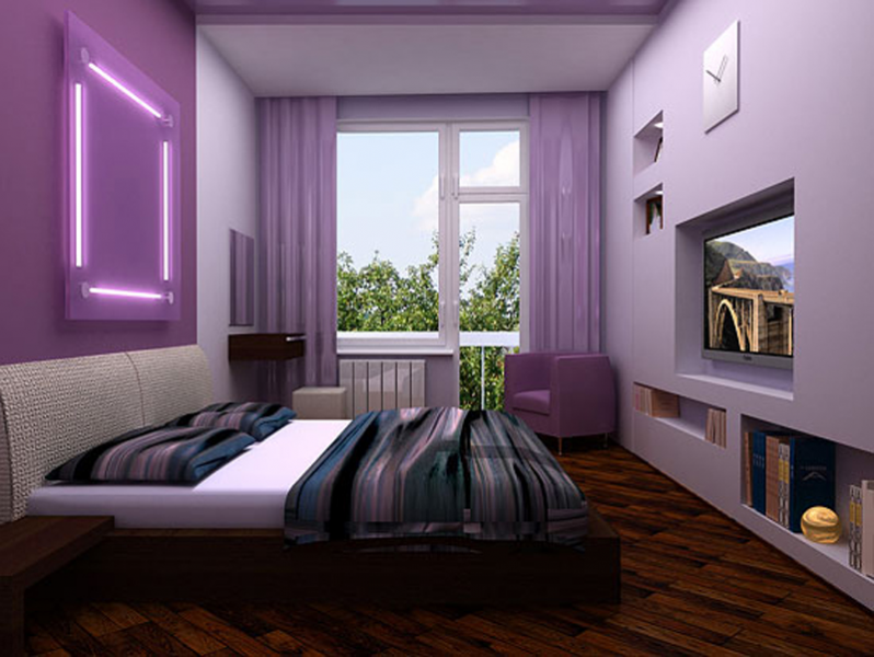 	Дизайн фиолетовой спальни: особенности создания (фото)	
