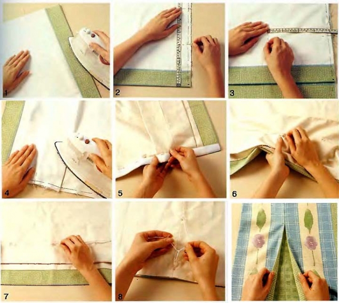 Красивые складки на шторе: сделать своими руками, фото
