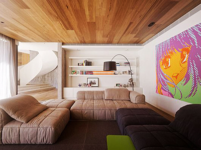 Отделка потолка ламинатом