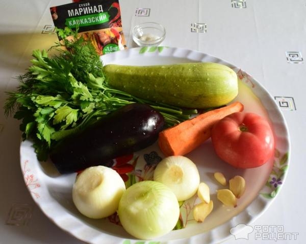Рецепт: Овощное рагу с баклажанами и кабачками — в мультиварке