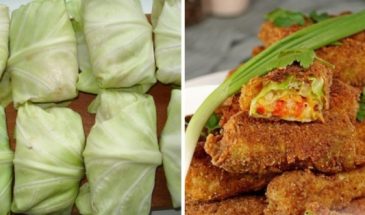 Голубцы с овощами в панировке