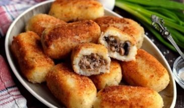 Картофельные зразы с мясом и грибами