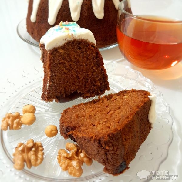 Рецепт: Тыквенный кекс — Полезный шоколадный кекс с тыквой на злаковом йогурте.