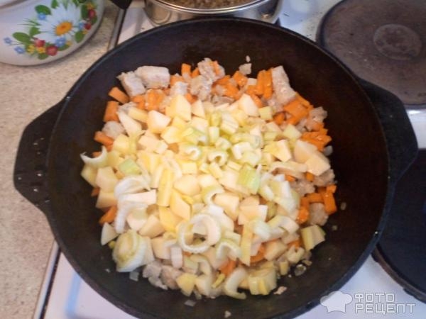 Рецепт: Рагу из овощей со свининой - По-домашнему