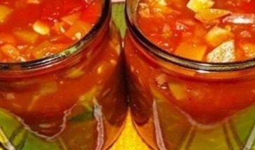 Кабачки в томате: рецепт очень простого салата на зиму