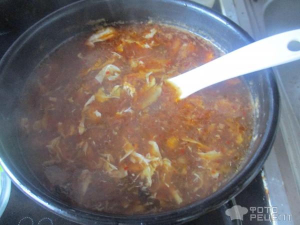Рецепт: Китайский суп с грибами - домашний вариант
