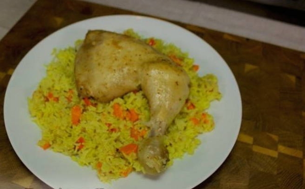 Рис с курицей в духовке