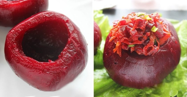 Свекла, фаршированная овощами