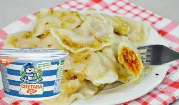 Пышные вареники на сметане