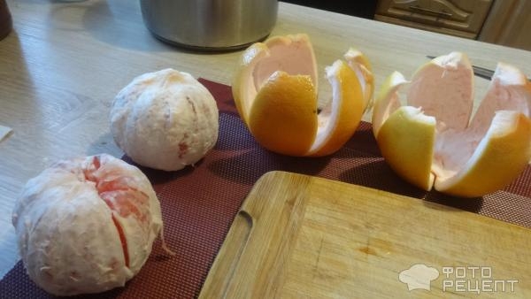 Рецепт: Цукаты из грейпфрута - Очень ароматные. нежные цукаты.