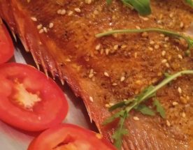 Рецепт: Морской окунь запеченный — в духовке