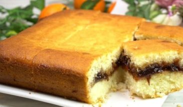Манник с повидлом на скорую руку