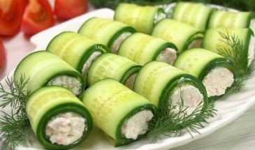 Огуречные рулетики с начинкой