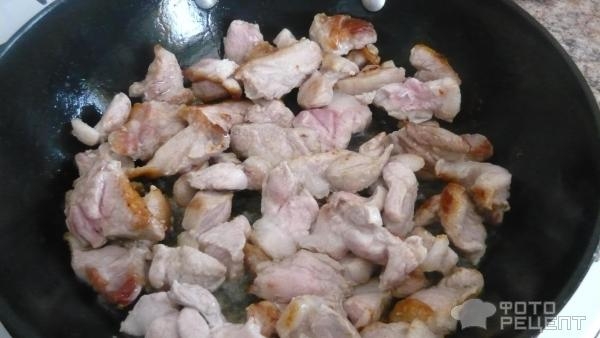 Рецепт: Тушенный свиной окорок — с булгуром