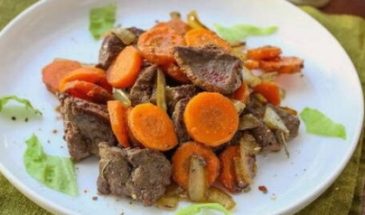 Мягкая говяжья печень на сковороде