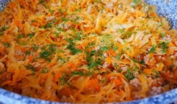 Тушеная капуста с фаршем на сковороде: турецкий рецепт