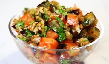 Невероятно вкусный салат с баклажанами. Легкий и насыщенный: быстрое приготовление