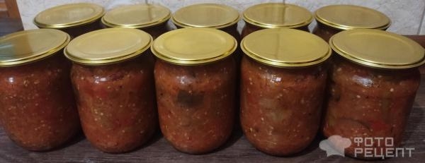 Рецепт: Баклажаны со стручковой фасолью на зиму - Остренькие, вкусные.