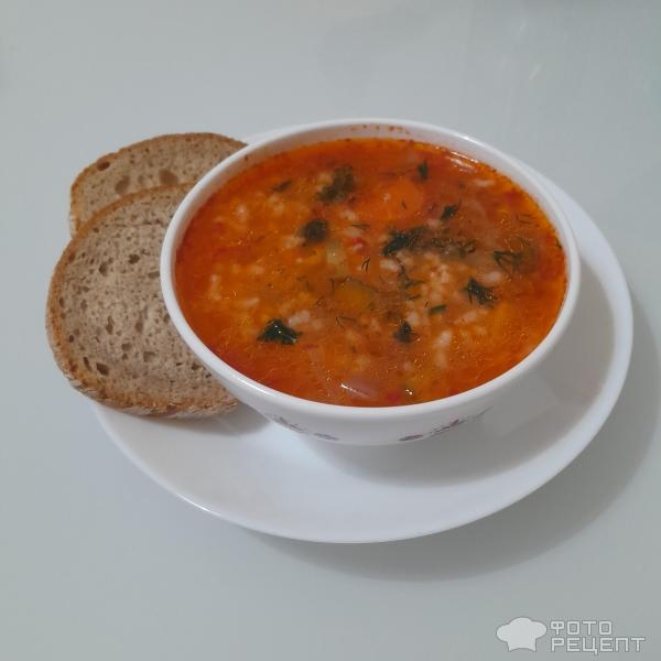 Рецепт: Суп-рассольник — Рассольник «Ленинградский» с рисом и томатным соком