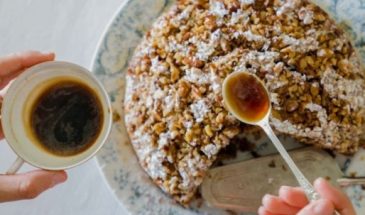 Деревенский торт с орехами и кофе: простой рецепт вкусной выпечки