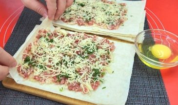 Беру фарш и обычный лаваш. Очень вкусный обед или ужин на сковороде: мясные рулеты из лаваша