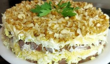 Салат «Мужской каприз»: вкусный и сытный. Муж просит готовить его 3 раза в неделю