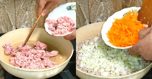 Тушеная капуста с фаршем на сковороде: турецкий рецепт