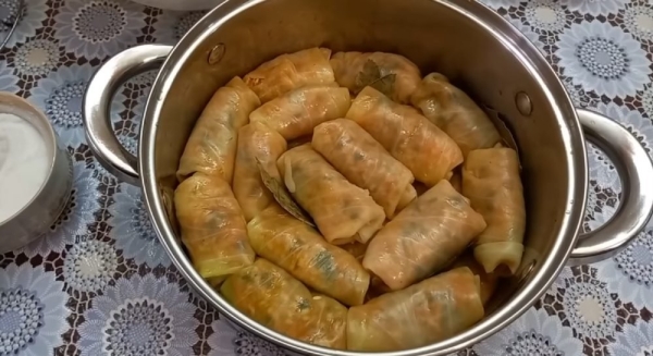 Постные голубцы с кукурузной крупой