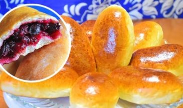 Булочки со смородиной из дрожжевого теста