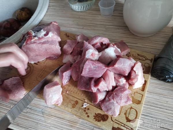 Рецепт: Свинина жареная с картошкой - простецкий деревенский рецепт
