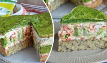 Закусочный торт со шпинатом