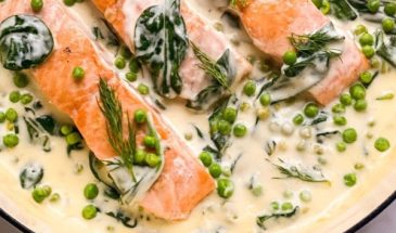 Самая вкусная рыба со сливочным соусом, шпинатом и чери в которую влюбится каждый