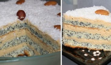 Маковый торт с карамельным кремом