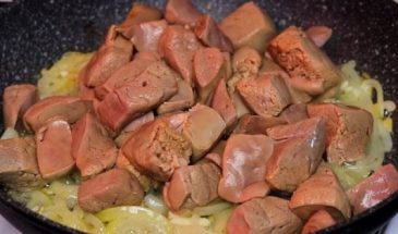 Говяжья печень с горчицей