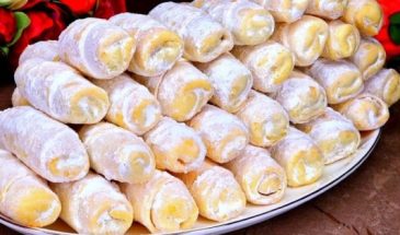 Домашние трубочки с ореховой начинкой