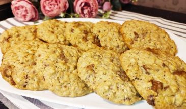 Рецепт: Овсяное печенье ароматное — с шоколадом и солью