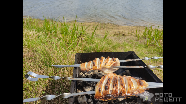 Рецепт: Морской окунь на мангале — вкуснее скумбрии и терпуга и даже вкуснее шашлыка)))