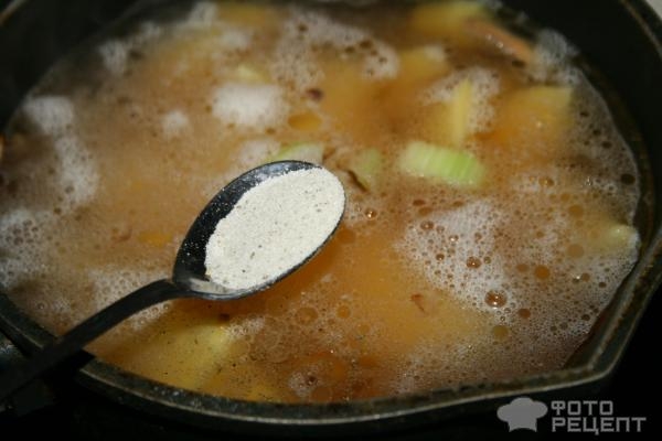 Рецепт: Сырный суп с курицей - крем-суп