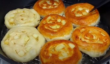 Ароматные яблочные булочки на сковороде. Муж съедает по 10 штук и не поправляется