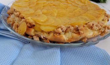 Рецепт: Пирог «Клюмс» — с курицей, капустой и картофелем