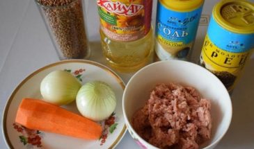 Рецепт: Гречневая каша с мясом — с мясным фаршем, в мультиварке