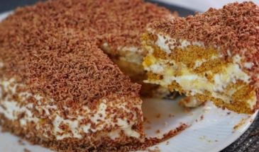 Банановый торт со сметанным кремом