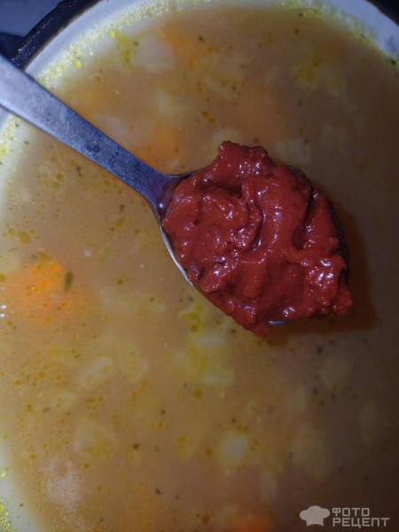 Рецепт: Постный суп - С фасолью.