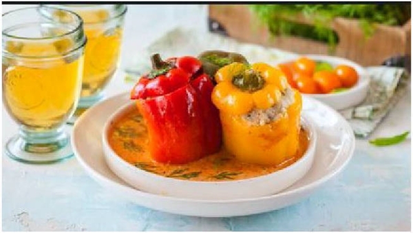 Фаршированный перец с фаршем и рисом