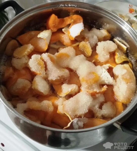 Рецепт: Варенье из кабачков с курагой - и с цитрусовыми