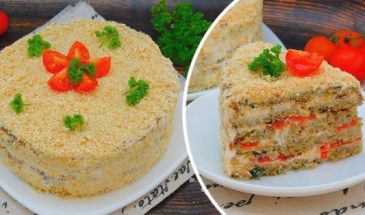 Торт из баклажанов с помидорами