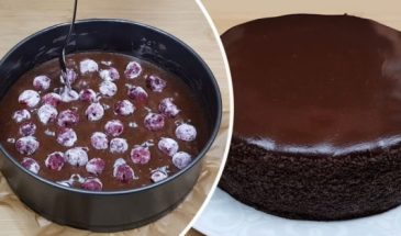 Пирог с шоколадом и вишней