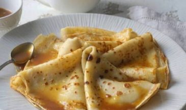 Блины на молоке с кипятком