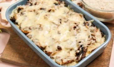 Идеально к ужину: рецепт запеканки с рисом и грибами